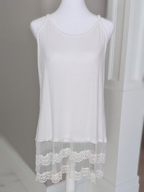 Grace & Lace Cream Lace-Trim Camisole XL